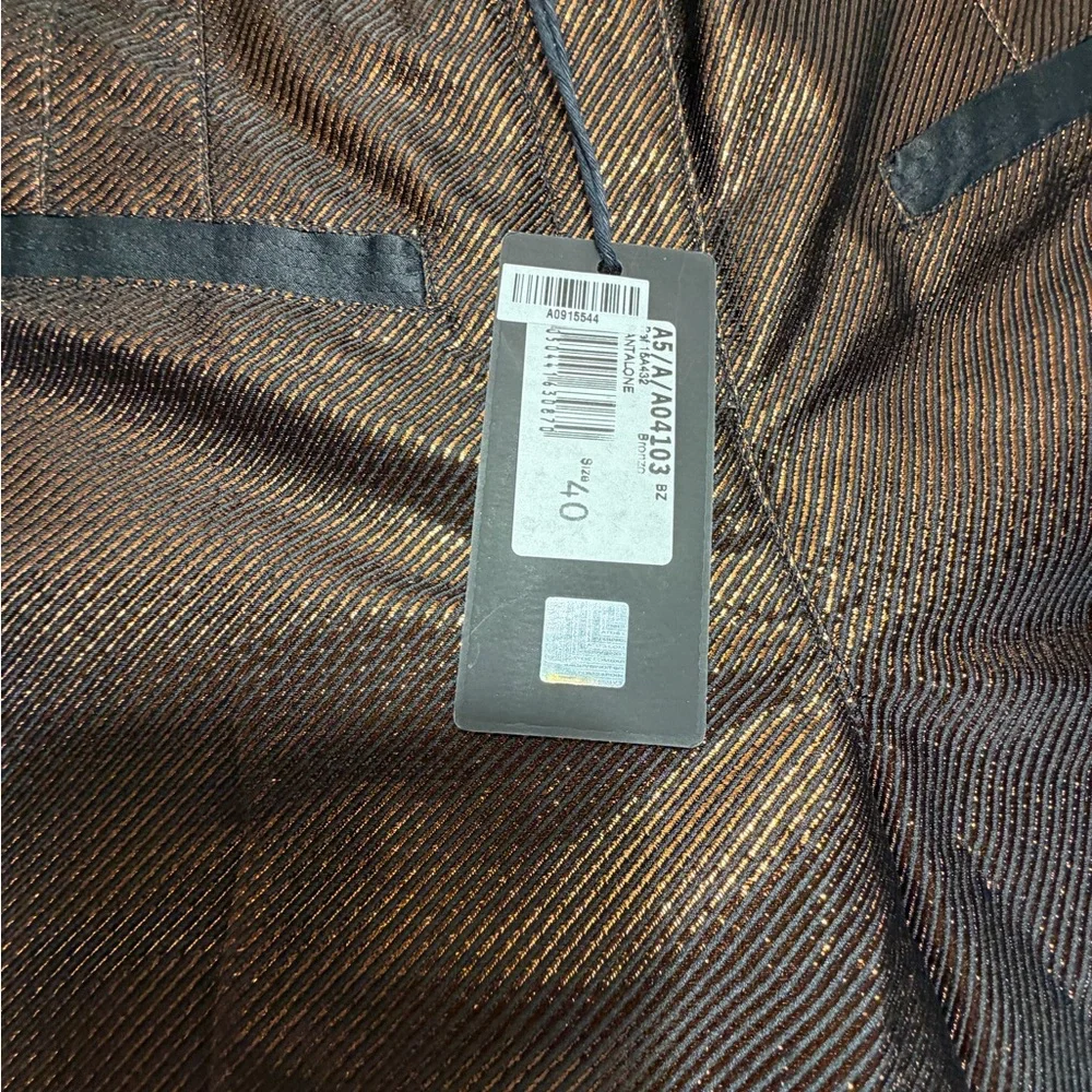 NWT Atos Lombardini Metallic Brown Wide-Leg Bermuda Women’s Shorts Sz 40 - Picture 8 of 15